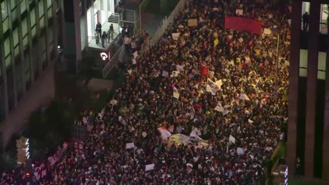 News video: Raw: Massive Protests Fill Brazilian Streets